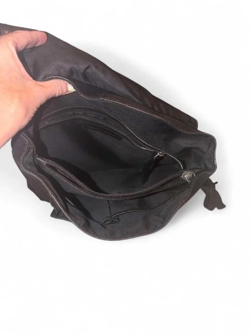 Lucky Brand Backpack Vala Black Leather Adjustable Straps